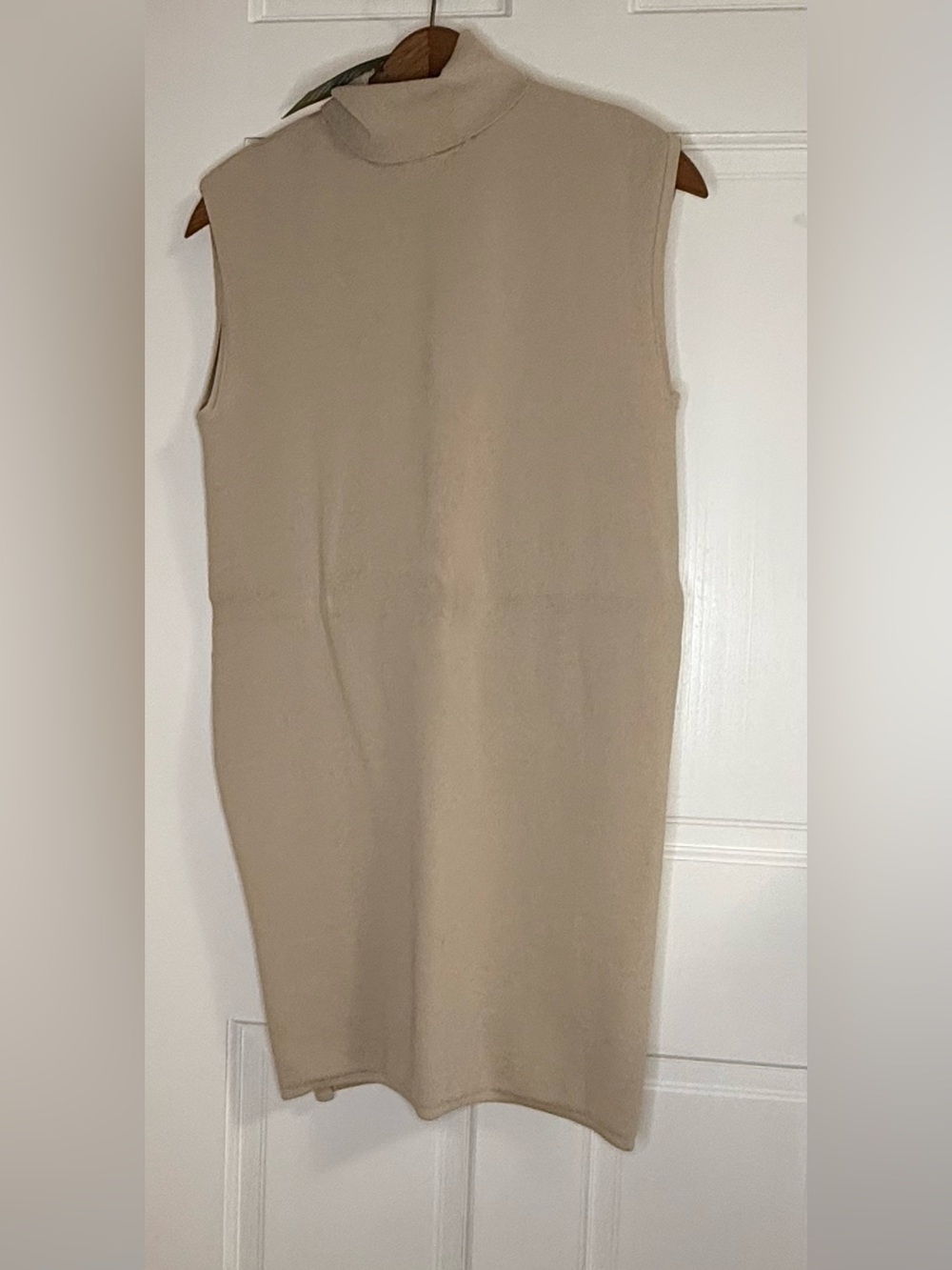 H&M Beige Sleeveless Mock Neck Knit Dress